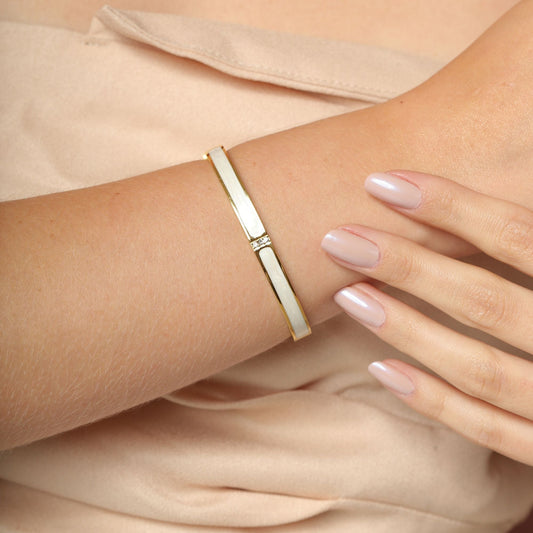Julieta White Bangle