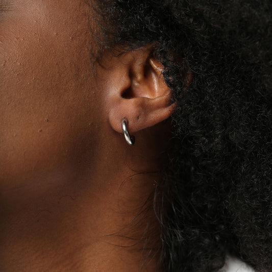 Mini Cali Silver Hoops