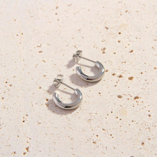 Mini Cali Silver Hoops