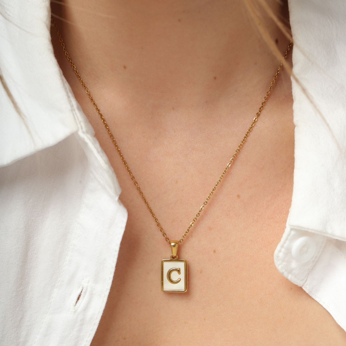 Shell Letter Necklaces