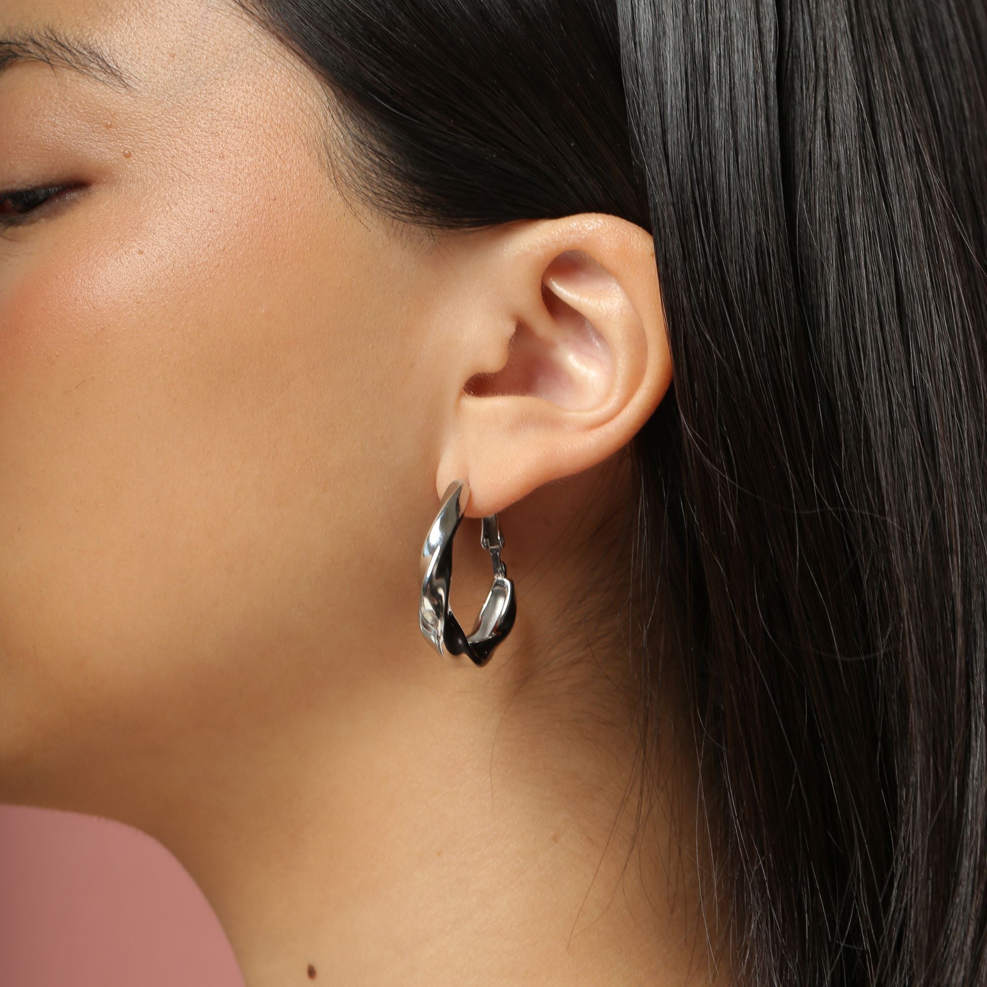 Silver Fia Hoops