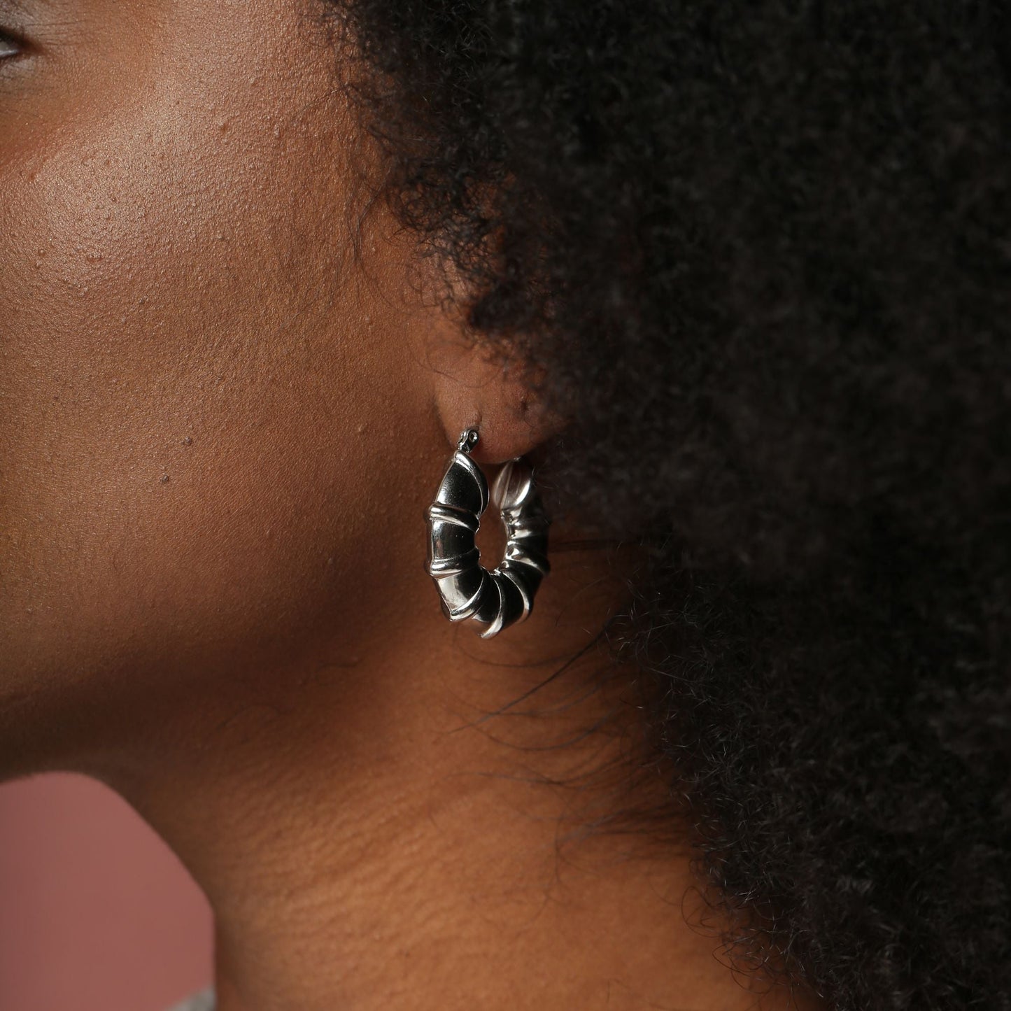 Silver Fiorella Hoops