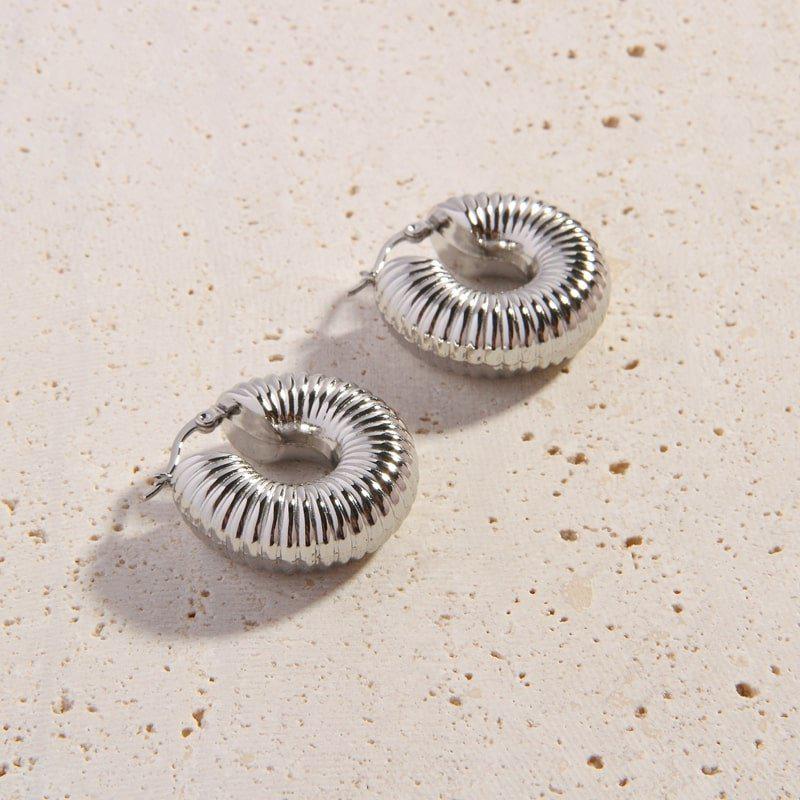 Silver Lia Hoops