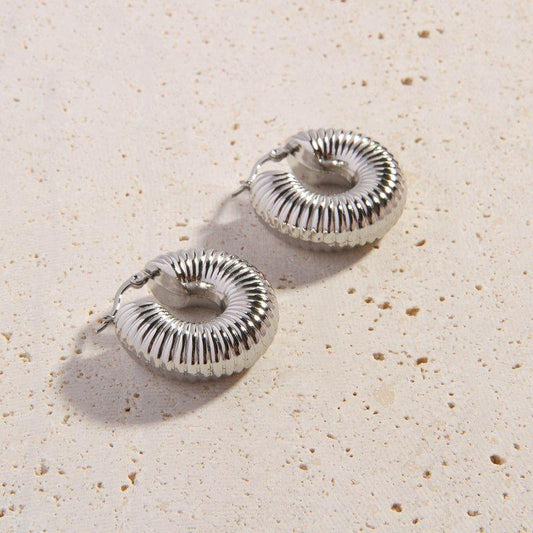 Silver Lia Hoops